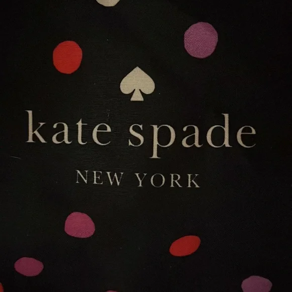 Kate Spade large tote black w/a multitude of colors such as white, purple, red - Picture 2 of 8